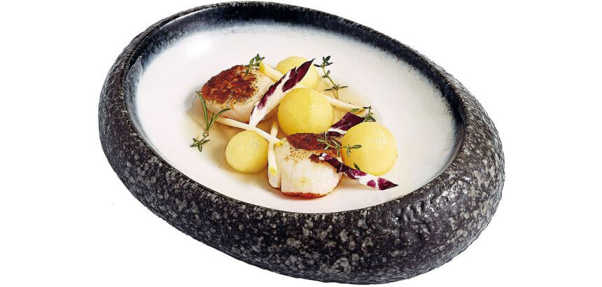 Nakre assiette galet 24 x 18 cm