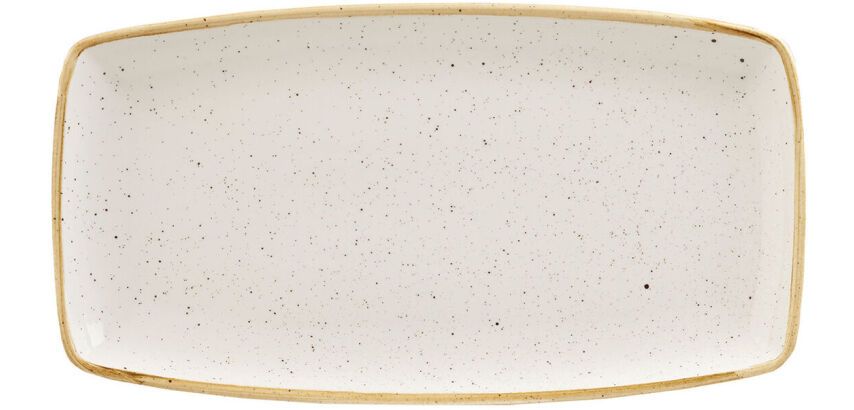 Stonecast Barley white plat rectangulaire ivoire 29,8 x 15,3 cm