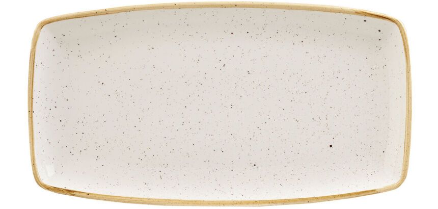 Stonecast Barley white plat rectangulaire ivoire 29,8 x 15,3 cm