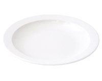 assiette creuse petite aile en mélamine Ø 20,5 cm blanche