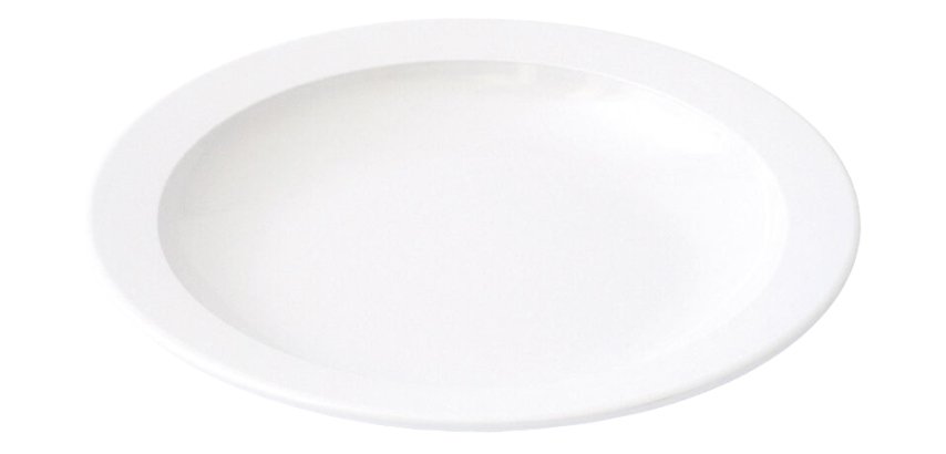 assiette creuse petite aile en mélamine Ø 20,5 cm blanche