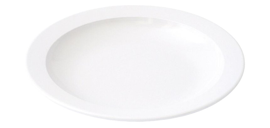 assiette creuse petite aile en mélamine Ø 20,5 cm blanche