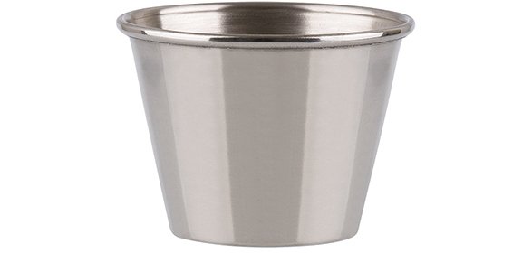 mini ramequin à sauce en acier inoxydable 7,5 cl ø 5,9 cm en acier inoxydable h 4,3 cm en acier inoxydable