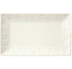 Mozaik assiette rectangulaire 29,7 x 17,3 cm