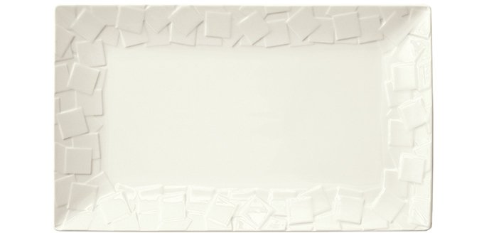 Mozaik assiette rectangulaire 24 x 12,8 cm