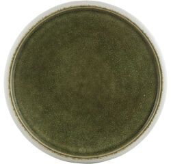 Saveurs assiette blanc/olive ø 19 cm