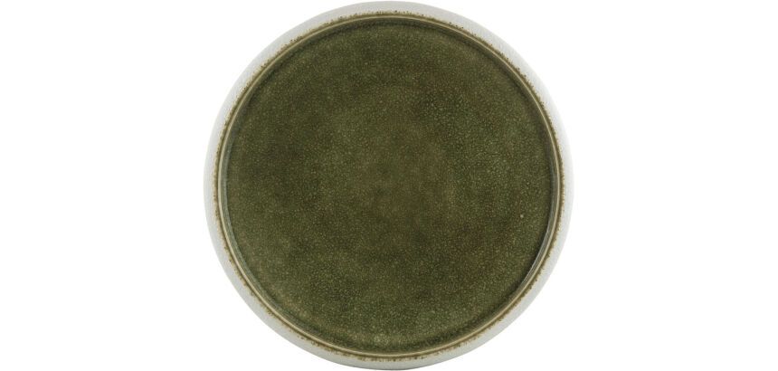 Saveurs assiette blanc/olive ø 19 cm