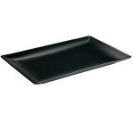 Kuro assiette noire rectangulaire 30 x 15 cm