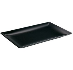 Kuro assiette noire rectangulaire 30 x 15 cm