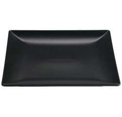 Kuro assiette noire carrée 26 x 26 cm