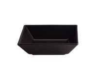 Kuro assiette noire carrée 17,5x17,5 cm