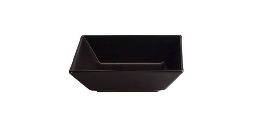 Kuro assiette noire carrée 17,5x17,5 cm