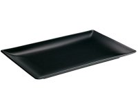 Kuro assiette noire rectangulaire 25 x15 cm