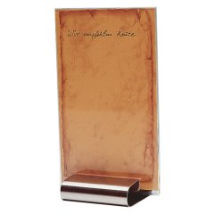 chevalet de table en acier inoxydable pour menu