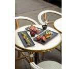 Basalt assiette rectangulaire 30 x 16 cm