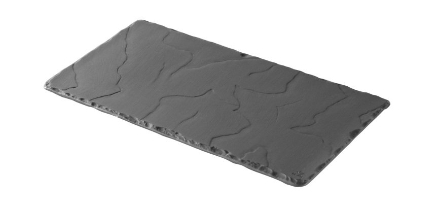 Basalt plat rectangulaire 30 x 20 cm