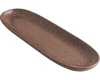 Koloreo assiette tapas 33 x10,5 cm marron