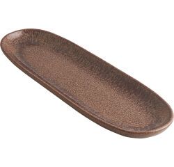 Koloreo assiette tapas 33 x10,5 cm marron