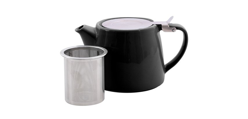 théière noire avec filtre 50 cl
