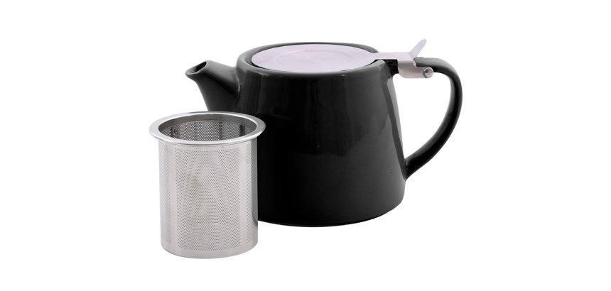 théière noire avec filtre 50 cl