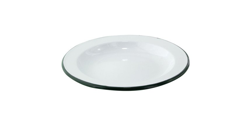 Snaack assiette plate en tôle émaillée Ø 24 cm