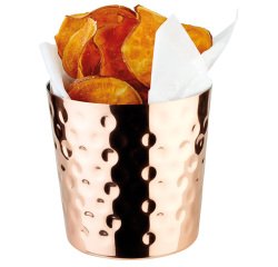 Pot à frites martelé cuivre ø85 mm h 8,5 cm