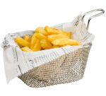 lot de 3 mini paniers frites en acier inoxydable 10 x 8,5 cm h 8,5 cm