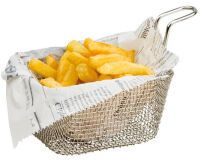 lot de 3 mini paniers frites en acier inoxydable 10 x 8,5 cm h 8,5 cm