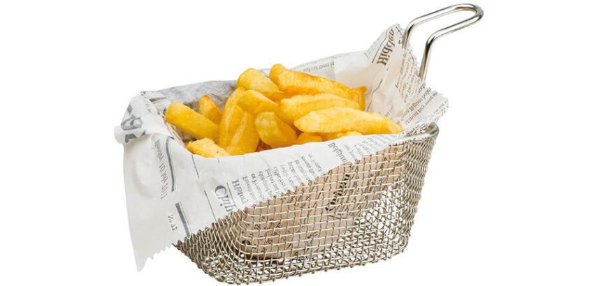lot de 3 mini paniers frites en acier inoxydable 10 x 8,5 cm h 8,5 cm