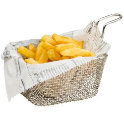 lot de 3 paniers frites en acier inoxydable 13 x 10 cm h 7 cm