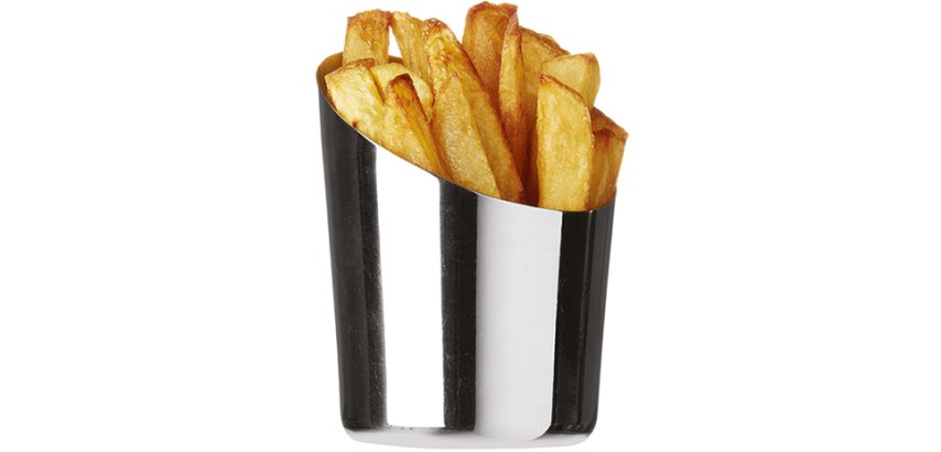 pot a frites bord biseauté en inox ø 8,5 cm