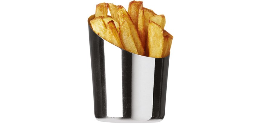 pot a frites bord biseauté en inox ø 8,5 cm