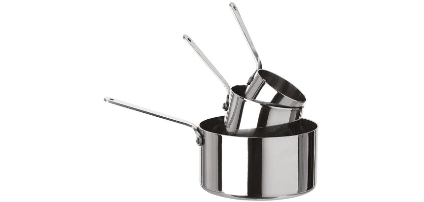mini casserole ø 7 cm en acier inoxydable