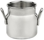 lot de 4 mini pots à lait 7 cl ø 4,5 cm en acier inoxydable h 5 cm en acier inoxydable