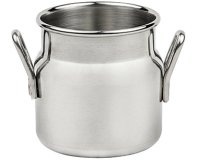 lot de 4 mini pots à lait 7 cl ø 4,5 cm en acier inoxydable h 5 cm en acier inoxydable