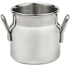 lot de 4 mini pots à lait 7 cl ø 4,5 cm en acier inoxydable h 5 cm en acier inoxydable