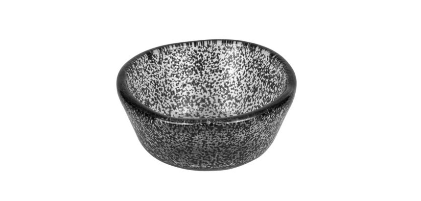 saucière en verre mouchetée noire 60 ml