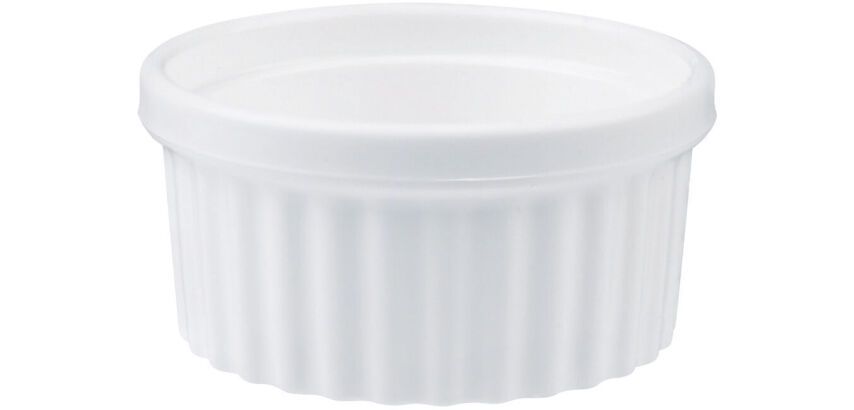 12 ramequins cannelés 3 cl Ø 5,3 cm blanc