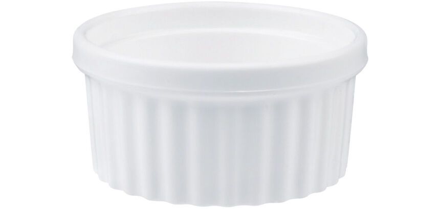 12 ramequins cannelés 3 cl Ø 5,3 cm blanc