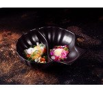 assiette coquille Saint Jacques noir mat