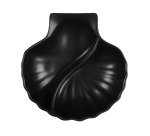 assiette coquille Saint Jacques noir mat