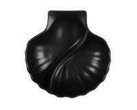 assiette coquille Saint Jacques noir mat