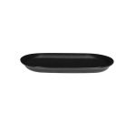 assiette à steak noir mat 33,5x22 cm