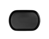 assiette à steak noir mat 33,5x22 cm