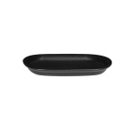 assiette à steak noir mat 27x20 cm