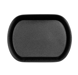 assiette à steak noir mat 27x20 cm