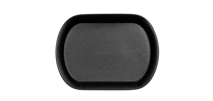 assiette à steak noir mat 27x20 cm