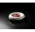 podium craquelé ø 16,5 cm blanc
