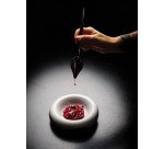 podium craquelé ø 16,5 cm blanc