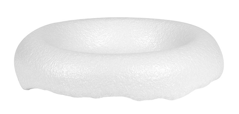 podium craquelé ø 16,5 cm blanc